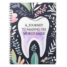 A Journey to Smile: Boho Floral Dental Sudent Gift ノートブック