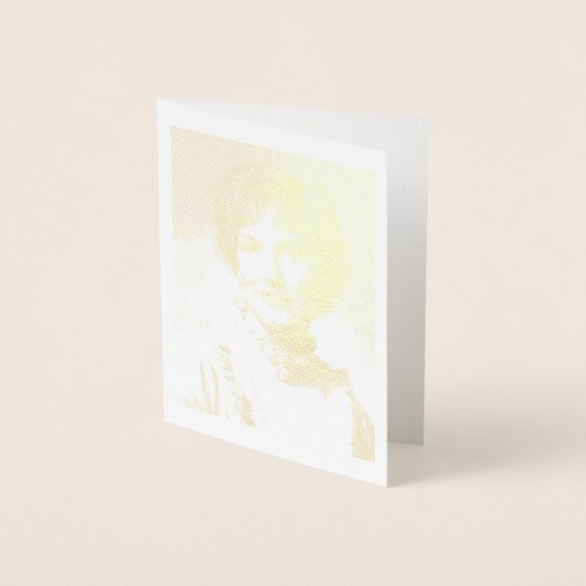 A. Joyce Elliottゴールドフォイルノートカード 箔カード (正面)