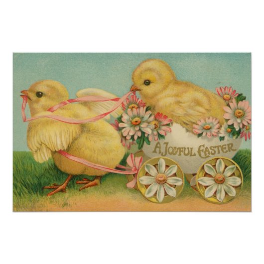 "A Joyful Easter" VIntage Postcard, ca. 1915 ポスター (正面)
