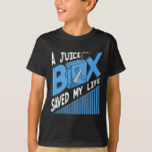 A Juice Box Saved My Life Diabetes Dm Blue Awarene Tシャツ (正面)