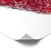 A juicy ripe organic Strawberry fruit submerged ポスター (角)