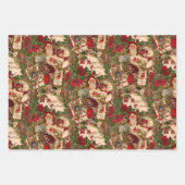 A Jumble of Victorian Holiday Postcards ラッピングペーパーシート (正面3)