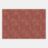 A Jumble of Victorian Holiday Postcards ラッピングペーパーシート (正面2)