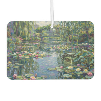 A kappa has been added to Claude Monet's "Water Li カーエアーフレッシュナー