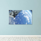 A KC-135ストラトタンカーはB-2精神を反論する キャンバスプリント (インサイチュ (ウッドフロア))