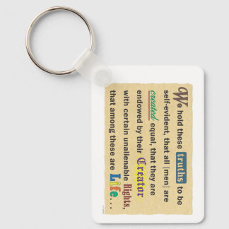 A keychain with a declaration. キーホルダー
