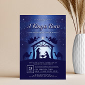 A King is Born Blue Nativity Scene Church チラシ
