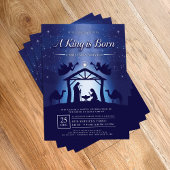 A King is Born Blue Nativity Scene Church チラシ
