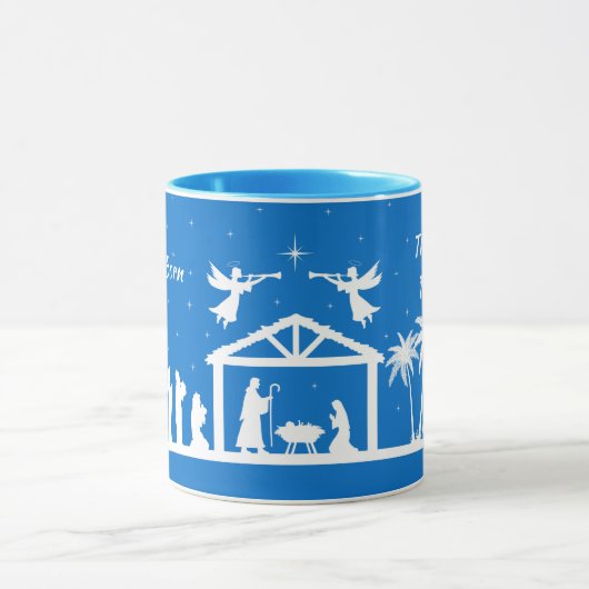 A King Is Born - Nativity Scene Mug  マグカップ (中央)