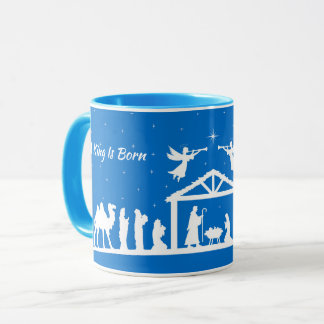 A King Is Born - Nativity Scene Mug マグカップ