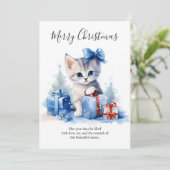A Kitten's Snowy Christmas Gift シーズンカード (スタンド正面)