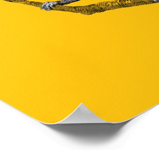 A knight riding a chameleon ポスター (角)