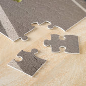 A knitted frog rides a scooter ジグソーパズル (側面)