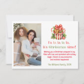 a la la la la,それはクリスマスの時間,写真おもしろい シーズンカード (正面)