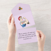 A la mejor madre del Mundo オールインワン招待状 (貼ってはがせる)