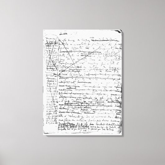 A la Recherche du Temps Perduの最後のページ キャンバスプリント (正面)