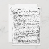 A la Recherche du Temps Perduの最後のページ ポストカード (正面/裏面)