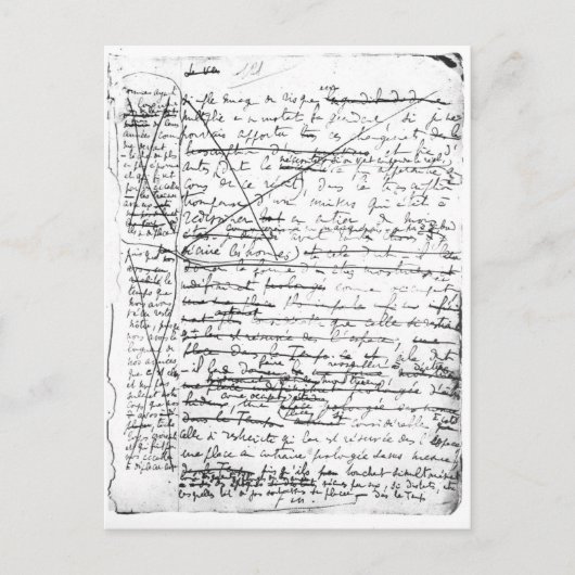 A la Recherche du Temps Perduの最後のページ ポストカード (正面)