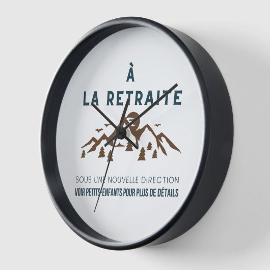 A la retraite vers une nouvelle direction, papa 壁時計 (傾斜)