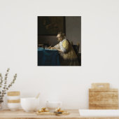 A Lady 書's - Johannes Vermeerファインアート ポスター (キッチン)