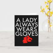 A Lady Always Wears Gloves Boxing Fan Coach Spar T カード (黄色い花)