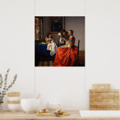 A Lady and Two Gentlemen by Johannes Vermeer ポスター (キッチン)