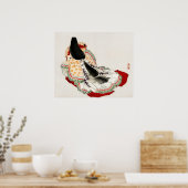 A lady in a kimono by Kono Bairei ポスター (キッチン)