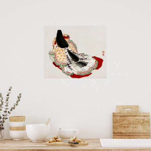 A lady in a kimono by Kono Bairei ポスター (キッチン)