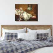 A Lady on Her Day Bed, 1743 by Francois Boucher キャンバスプリント (インサイチュ (寝室))