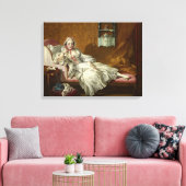 A Lady on Her Day Bed, 1743 by Francois Boucher キャンバスプリント (インサイチュ (リビング))