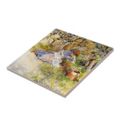 A Lady Reading a Newspaper by Carl Larsson タイル (側面)