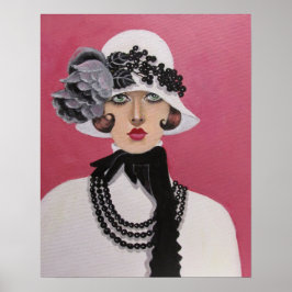 A Lady Withアールデコスタイル,ポスター ポスター