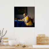 A lady writing by Johannes Vermeer ポスター (キッチン)