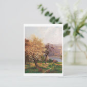A Lake Landscape in春by Adolf Kaufmann ポストカード (スタンド正面)