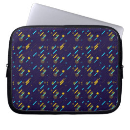 A laptop sleeve with a vibrant geometric pattern ラップトップスリーブ