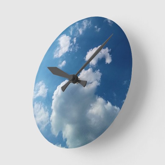 A large cloud ラウンド壁時計 (傾斜)