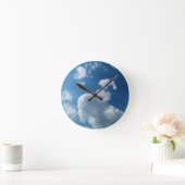 A large cloud ラウンド壁時計 (ホーム)