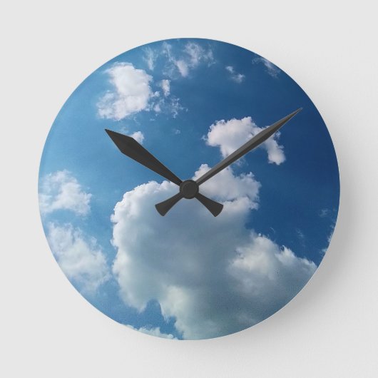 A large cloud ラウンド壁時計 (正面)
