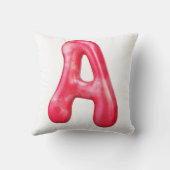 A Latter Print Throw Pillow 16" x 16" クッション (裏面)