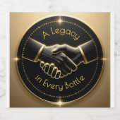 A Legacy in Every Bottle Handshake ビールラベル (シングルラベル)