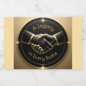 A Legacy in Every Bottle Handshake リキュールボトルラベル (シングルラベル)