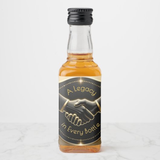 A Legacy in Every Bottle Handshake リキュールボトルラベル (正面)