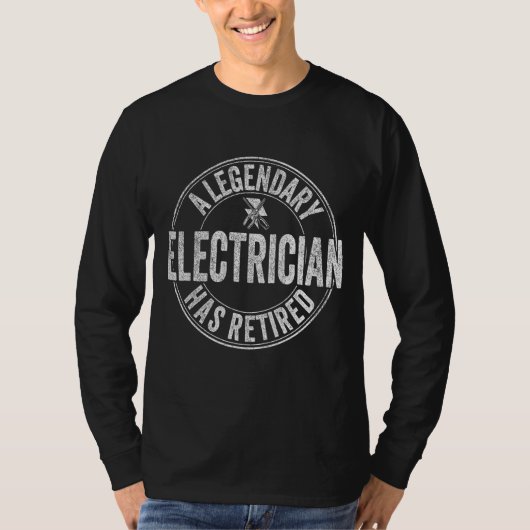 A Legendary Electrician Has Retired Retro Electric Tシャツ (正面)
