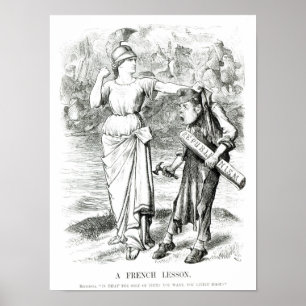 A Lessonフランスの', 'Punch'からの漫画 ポスター