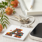 A letter A in Thanksgiving style キーホルダー (正面右)