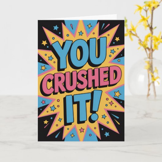 A Level Exam Congratulation Graduation  カード (黄色い花)