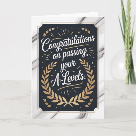 A Level Exam Congratulation Graduation  カード (正面)