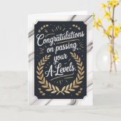 A Level Exam Congratulation Graduation  カード (黄色い花)