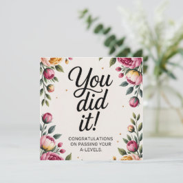 A Level Exam Congratulation Graduation card's  カード