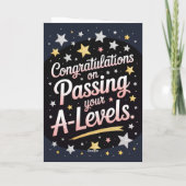 A Level Exam radiant star Congratulation cards カード (裏面)